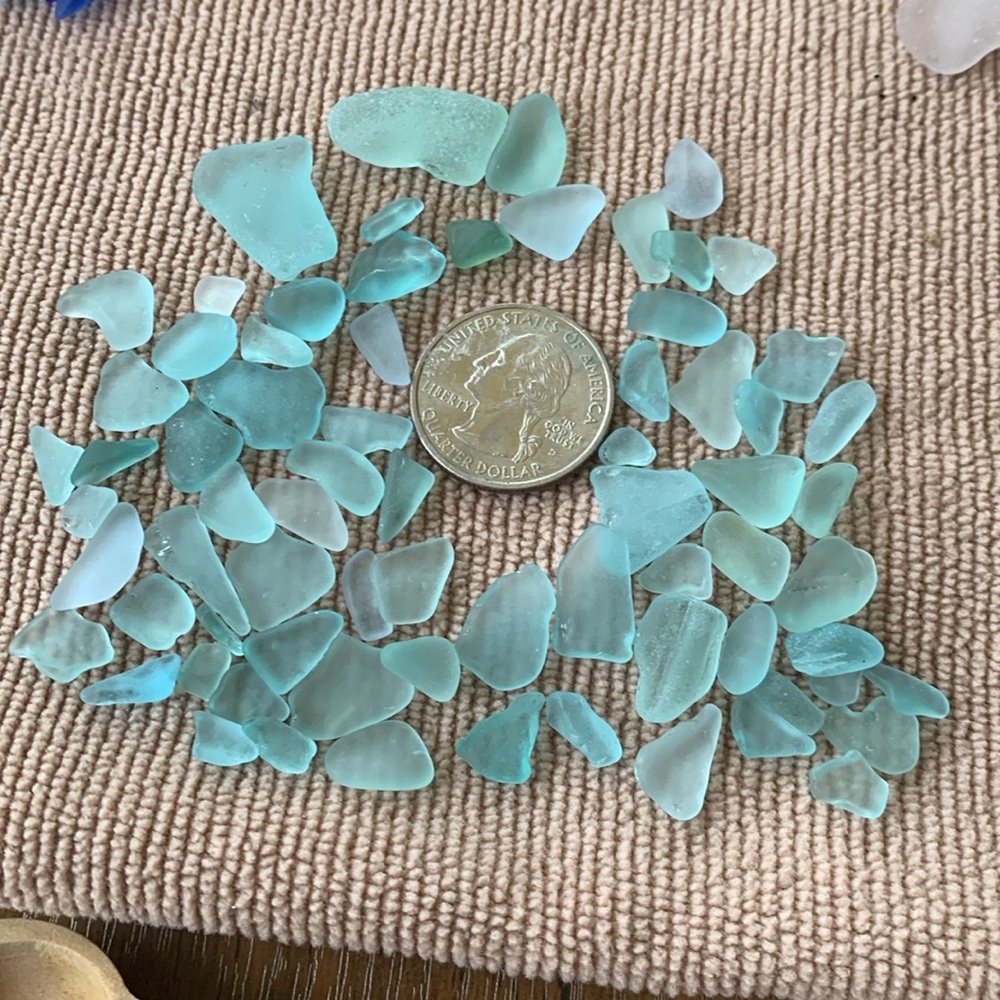 Mint green beach glass